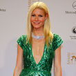 Gwyneth Paltrow con un vestido verde botella de lentejuelas en los premios Bambis