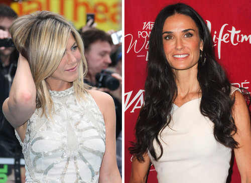 Demi Moore, Ashton Kutcher, Jennifer Aniston, Brad Pitt - Jennifer Aniston y Demi Moore se hicieron muy amigas cuando coincidieron en el proyecto "Five" y, ahora, se apoyan mutuamente Demi Moore, Ashton Kutcher, Jennifer Aniston, Brad Pitt - Jennifer Aniston y Demi Moore se hicieron muy amigas cuando coincidieron en el proyecto "Five" y, ahora, se apoyan mutuamente
